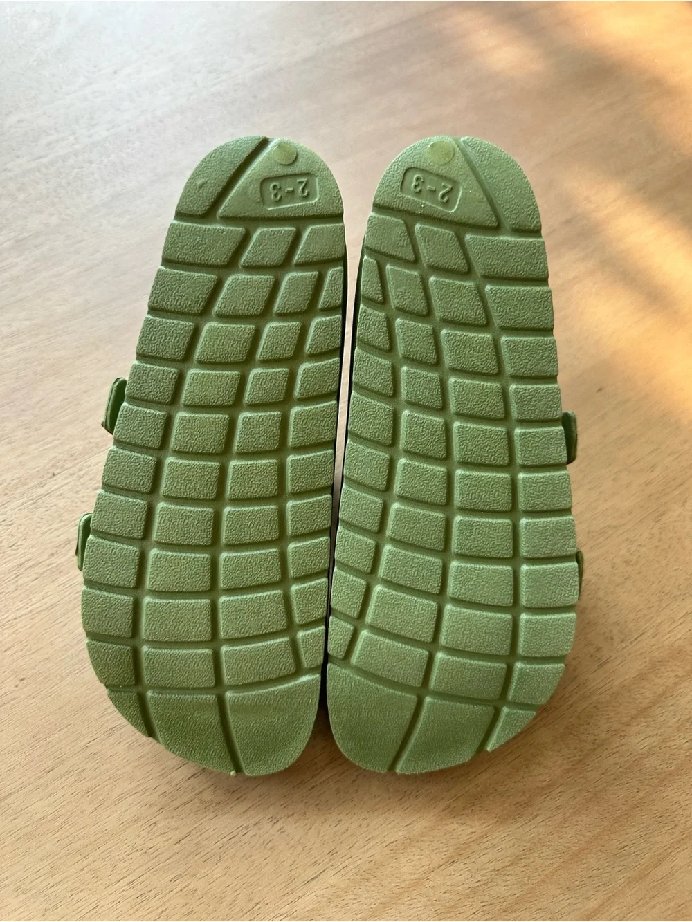 Double-Buckle Slide Sandals Size 2–3 Big Kid, Green